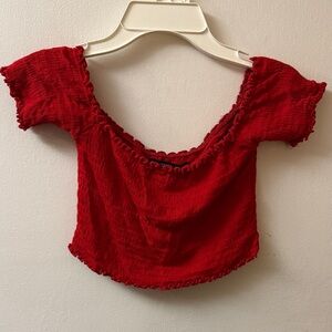 Forever 21 Scarlet Textured Blouse